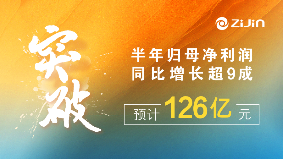 UPAY钱包官方网站矿业半年归母净利润预计126亿元，，增幅超九成